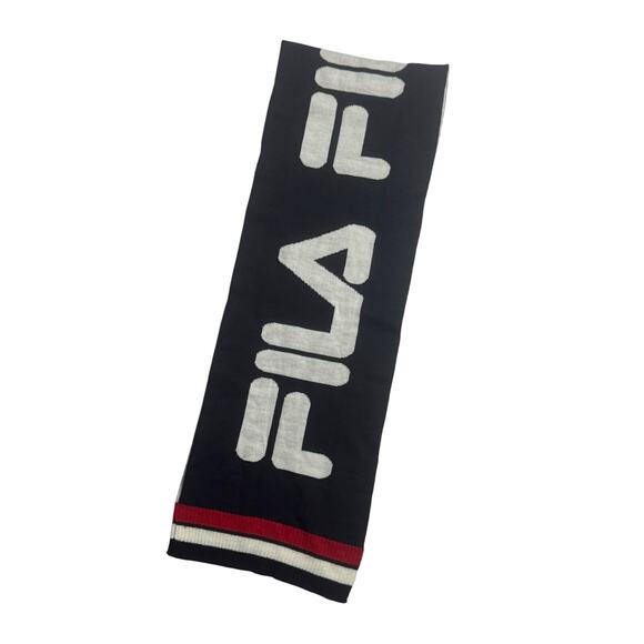 Fila Winter Scarf Unisex Mens Womens Red White Blue Urban Hip Hop Hipster Y2K - Picture 2 of 8